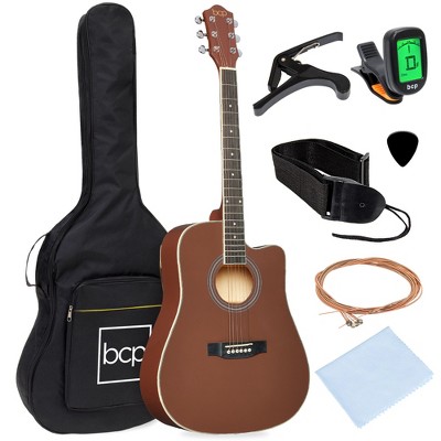 Best Choice Products 41in Full Size Beginner Acoustic Guitar Set with Case, Strap, Capo, Strings