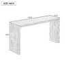 PAGED Paulownia Veneer Striped Console Table for Entryway, Elegant Entryway Sofa Side Table, Solid Wood Entryway Table, Sofa Table - 2 of 4