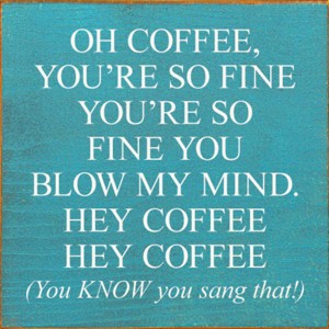 Slickblue Funny Coffee Quote Wood Sign – Rustic Wall Decor for Kitchen or Shelf – 7x7 Inches, 10 Color Options - 1 of 3