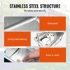 VEVOR Stainless Steel Utility Sink, Free Standing Single Bowl Commercial Kitchen Sink Set w/Workbench, 47 x 19.7 x 37.4 in Single Bowl Sinks, Silver - 4 of 4