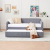 KTMBDW Daybed with Trundle Bed, Twin Bed Frame with Upholstered Headboard, Sofa Day Bed for Living Room, Bedroom, and Guest Room - 4 of 4