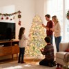 Tangkula 6FT Pre-lit Artificial Christmas Tree Hinged Xmas Tree w/ 599 Snow Flocked Branch Tips 250 Warm White LED Lights White Twigs Red Berries - 3 of 4