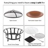 Nature Spring Outdoor Fire Pit With Grilling Grate And Log Poker - 30" Round - 2 of 4