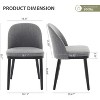 Dining Chairs, Modern Fabric Kitchen Side Chairs with Thick Cushions and Wood Legs - 4 of 4