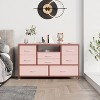 8-Drawer TV Stand for 55” TVs with Power Outlets & RGB Lights, Engineered Wood - 2 of 4