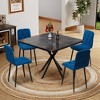 34.7"Dining Chairs Set of 4, Modern Kitchen Dining Room Chairs, PU Dining Chair Black - 3 of 4