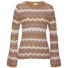 Women's Open Knit Wavy Stripe Sweater - LASCANA - 4 of 4