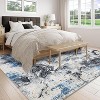 Abstract Rug Soft Rugs, Neutral Modern Design, Non-Slip, Stain Resistant, Machine Washable, Foldable Low Pile for Living Room, Bedroom, Dining Room - 3 of 4