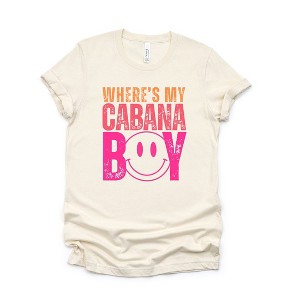 Simply Sage Market Women's Where's My Cabana Boy Short Sleeve Graphic Tee - 2XL - Cream - 1 of 3