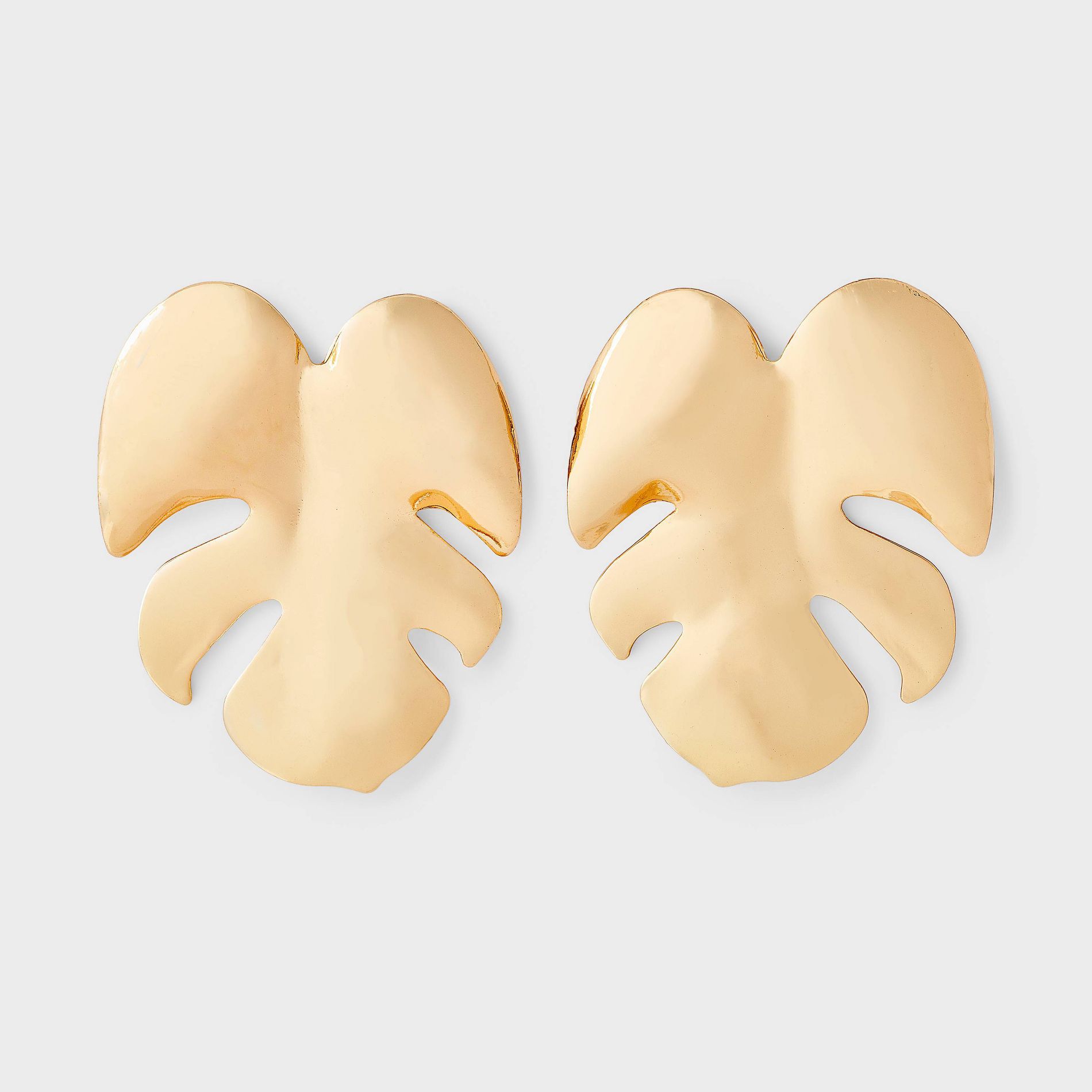 Leaf Statement Earring - A New Day™ Gold