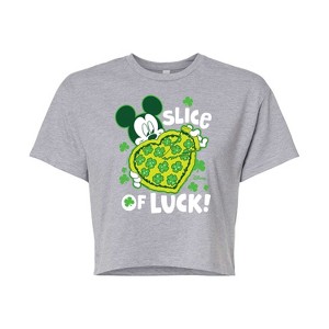 Women's - Disney - SLICE OF LUCK Cropped Graphic T-Shirt - 1 of 4