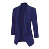 Clearlove Women's Casual Open Front Blazers Shawl Lapel Ruched Long Sleeve Office Lightweight Blazer Jackets with Pockets - 3 of 4