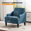 Karl Home 31 inch Linen Sloping Handrail Accent Chair - 3 of 4
