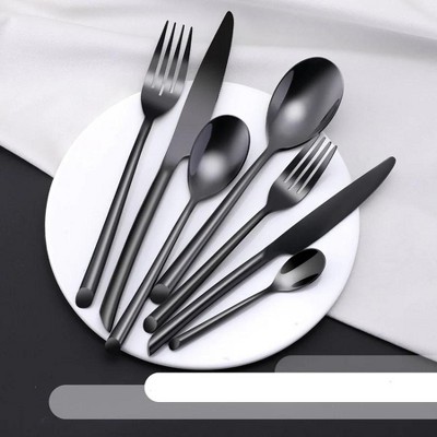 Ozarke Kaya Black Cutlery Set - Matte Black