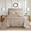 Sapphtopaz 3-Piece Reversible Bedspread Set, Oversized Medallion Quilted Coverlet with Matching Shams, Ultra-Soft Microfiber Fabric Bedding Set - 2 of 4