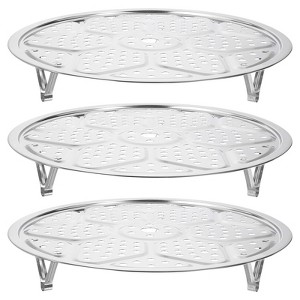 Unique Bargains Stainless Steel Heat Resistant Rust Resistant Steamer Rack with Stand - 1 of 4