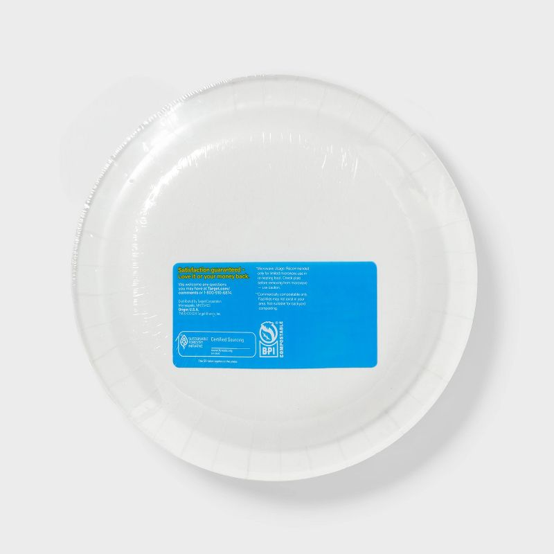 Disposable Paper Plates 8.5&#34; - Rainbow Stripes - 44ct - up &#38; up&#8482;, 3 of 4