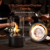 VEVOR Tabletop Fire Pit, 6 inch Metal Tabletop Fireplace Indoor Outdoor Decor, Portable Rubbing Alcohol Burner Smores Maker with Glass,2.03lbs,Black - 4 of 4