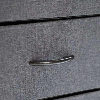Charcoal Black 3-Drawer Nightstand with USB Charging Station