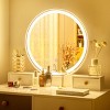 Tangkula Vanity Table Set 3 Color Adjustable LED Light Detachable Mirror - 4 of 4