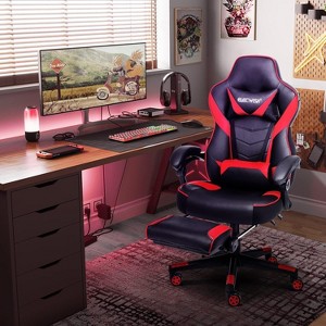 ELECWISH Racing Style High Back Computer Chair with Footrest Headrest and Lumbar Support - 1 of 4