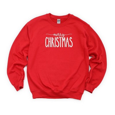 Simply Sage Market Women's Graphic Sweatshirt Embroidered Merry Christmas