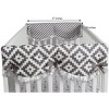 Bacati - Love Gray/Silver set of 2 Small Side Crib Rail Guard Covers - 3 of 4