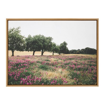 28" x 38" Sylvie Summer Lovin Framed Wall Canvas by Patricia Hasz Natural - Kate & Laurel All Things Decor