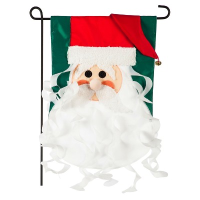 Old St. Nick Garden Applique Flag