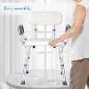 Shower Chair Seat with Padded Armrests for Bathtub Slip Resistant Shower Seat Adjustable Height Shower Chair 350 lb Capacity - 3 of 4