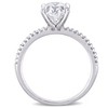 EVERLY JEWELRY  |   14K White Gold 1/10 CT Diamond TW And 2 CT DEW Created Moissanite-White Fashion Ring - 4 of 4