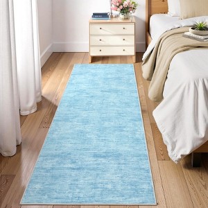 Modern Washable Rugs Abstract Area Rug Non Slip Low Pile Accent Rugs for Living Room Bedroom - 1 of 4
