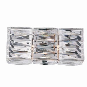 Elegant Lighting Cuvette 2 light Chrome Vanity Wall Sconce Clear Royal Cut Crystal - 1 of 3