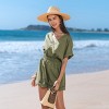 Women's Breezy Olive Green V-Neck Beach Romper - Cupshe - 2 of 4