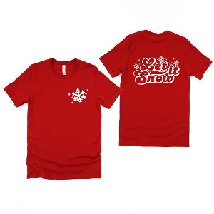 Simply Sage Market Women's Retro Let It Snow Front and Back Short Sleeve Graphic Tee - 1 of 4