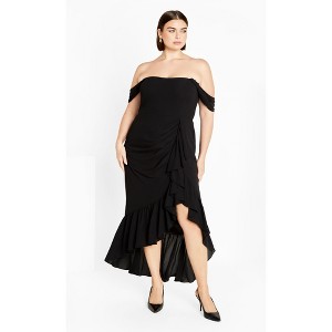 Women's Plus Size Rosabella Maxi Dress - black | CITY CHIC - 1 of 4