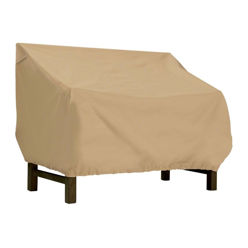 Classic Accessories Tan Terrazzo Water-Resistant 75&#34; Patio Bench/Loveseat Cover, 1 of 8