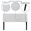 Emma and Oliver Button Tufted Upholstered Headboard - image 3 of 4