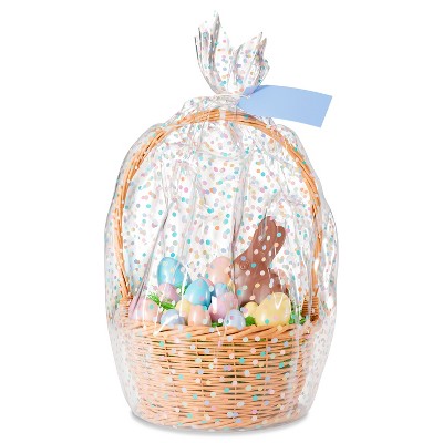 Easter Cello Basket Bag Colorlful Dots