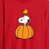 Men's - Peanuts - Snoopy Woodstock Pumpkin Long Sleeve Graphic T-Shirt - 2 of 4