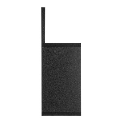 Black MDF 34" Floating Cube Wall Shelf with Display Ledge