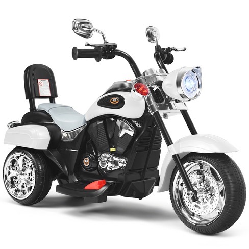 Costway 3 Wheel Kids Ride On Motorcycle 6v Battery Powered Electric Toy White Target