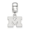 Black Bow Jewelry Sterling Silver Michigan Wolverines NCAA Bead Charm - 2 of 4