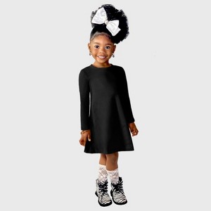 City Threads Long Sleeve Soft 100% Cotton Baby Rib Long Sleeve Dress - USA-Made for Girls/Baby/Toddler - 1 of 4