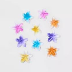 Hibiscus Flower Mini Hair Clips 10pc - Wild Fable™ Multicolor Brights