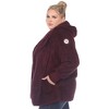 White Mark  PS Plush Hooded Cardigan with Pockets - 2 of 4