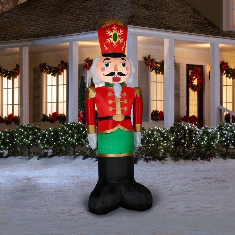 Gemmy Christmas Airblown Inflatable Mixed Media Luxe Nutcracker, 8 ft Tall, Multicolored, 2 of 4