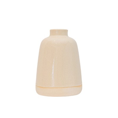 Smooth Tapered Bud Vase White Stoneware by Foreside Home & Garden
