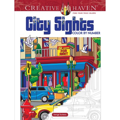 TARGET Creative Haven Charming Wintertime Scenes Color by Number - (Adult  Coloring Books: Seasons) by George Toufexis (Paperback)