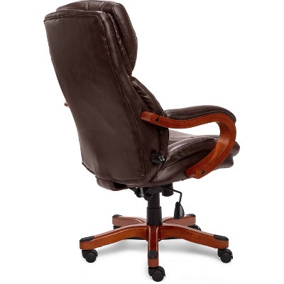 Biscuit Brown Bonded Leather High-Back Executive Swivel Chair